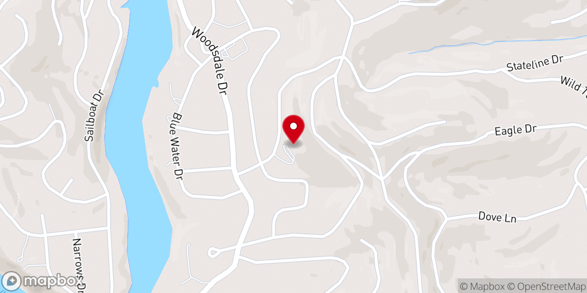 Map showing location of Holiday Island Baptist Church