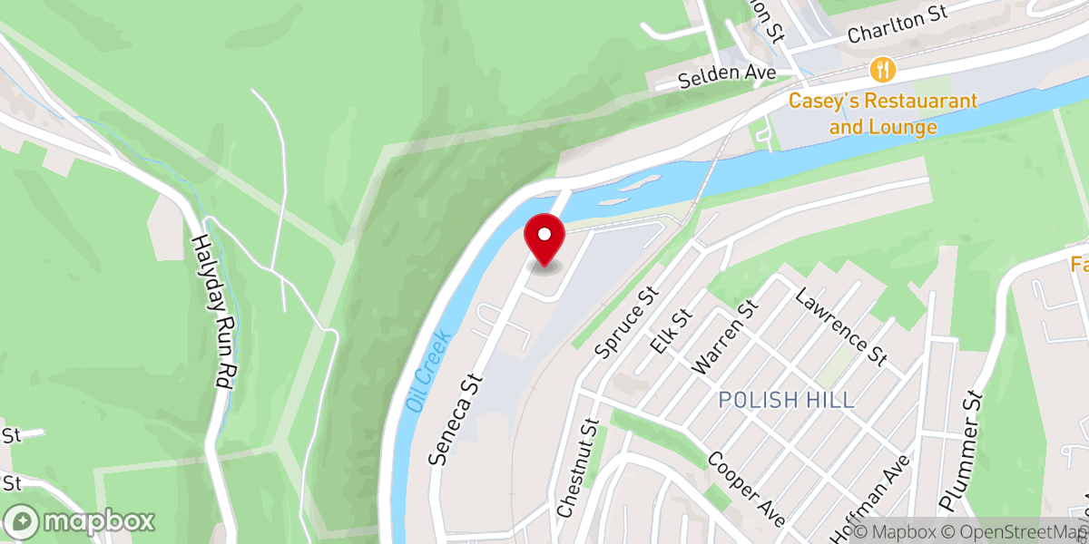 Map showing location of Oil City Community Alliance