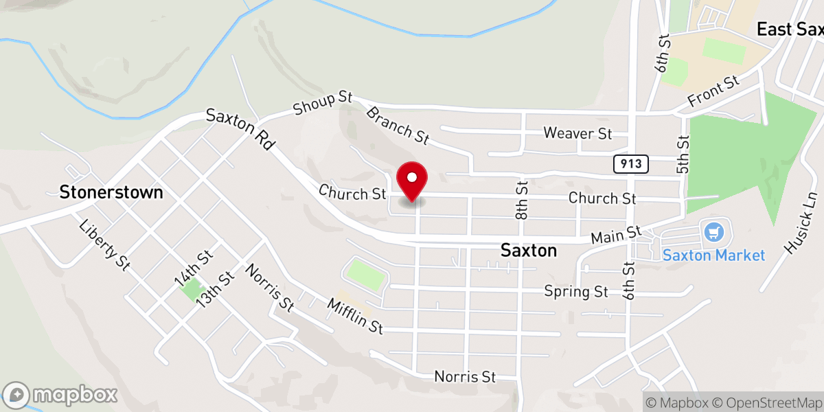 Map showing location of Trinity United Chu