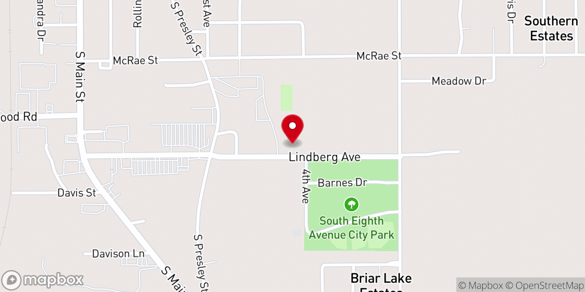 Map showing location of Pine Level Primitive Baptist Church