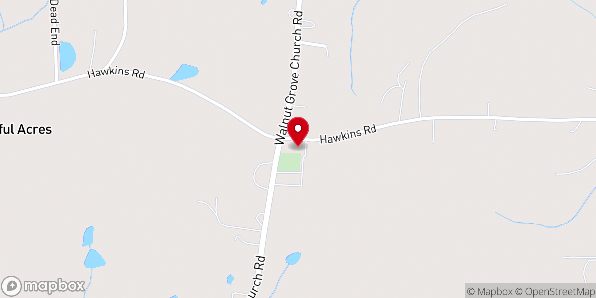 Map showing location of Walnut Grove United Methodist