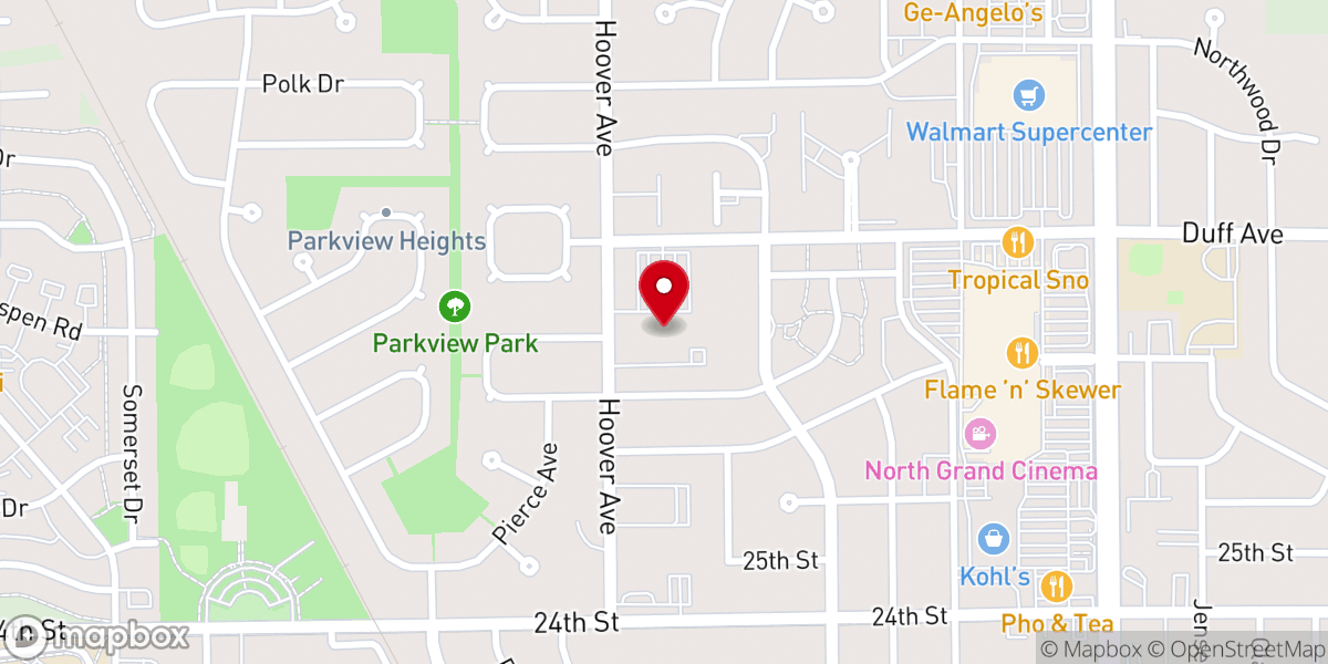 Map showing location of St. Cecilia Catholic Church