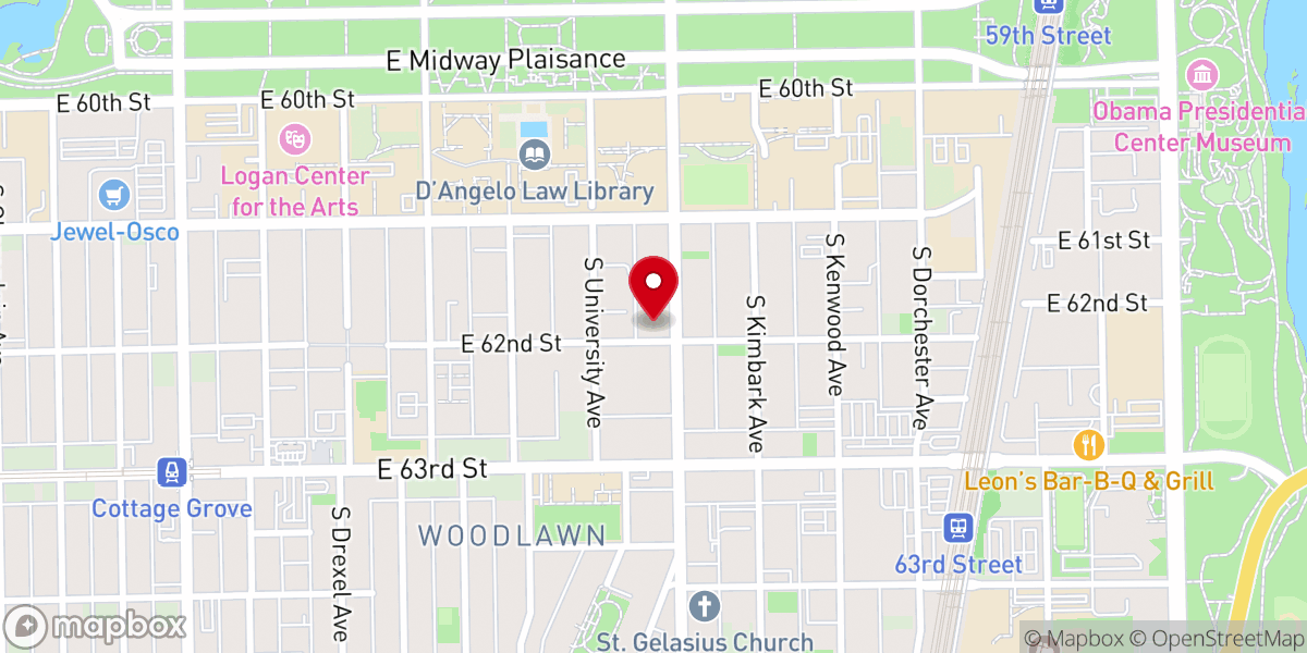 Map showing location of Christ Church Chicago