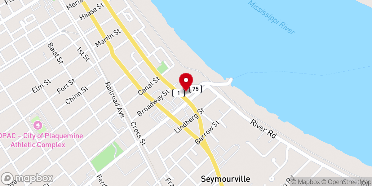 Map showing location of Riverside Specialty Meats & Seafood