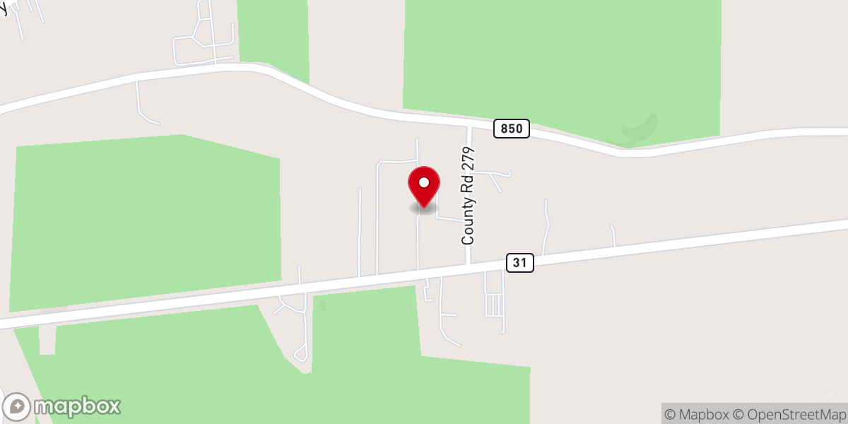 Map showing location of Tyler Gospel Chapel