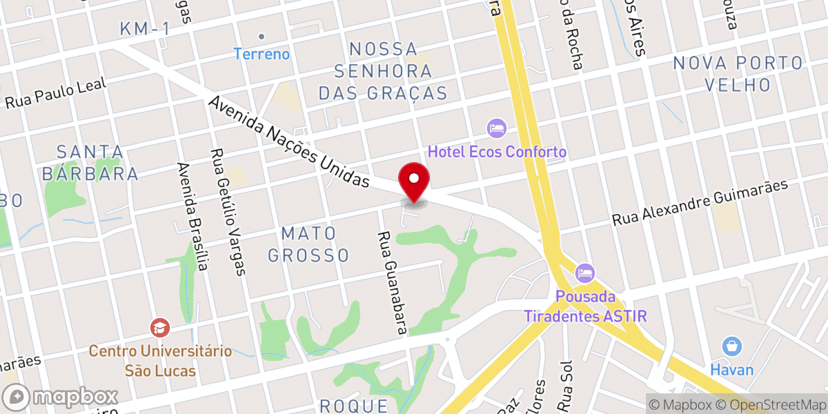 Map showing location of Igreja às Nações