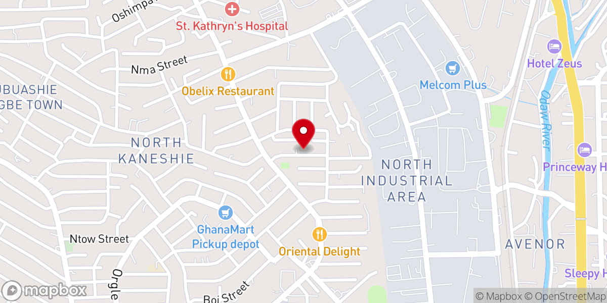 Map showing location of Presbyterian Church of Ghana - Love Congregation, North Kaneshie