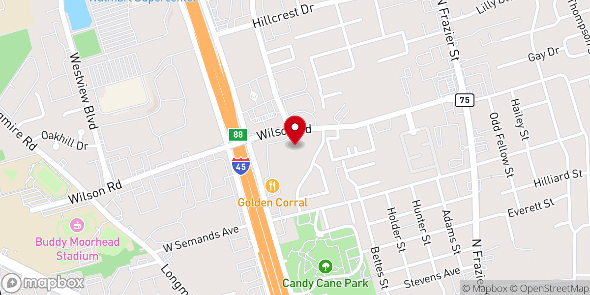 Map showing location of Grace Avenue Church