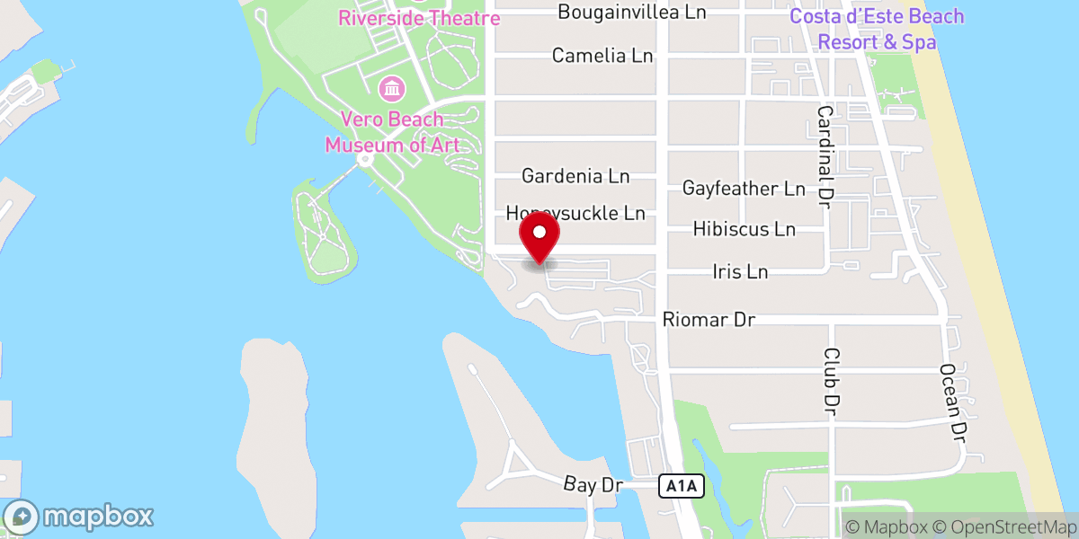 Map showing location of Holy Cross Parish Hall