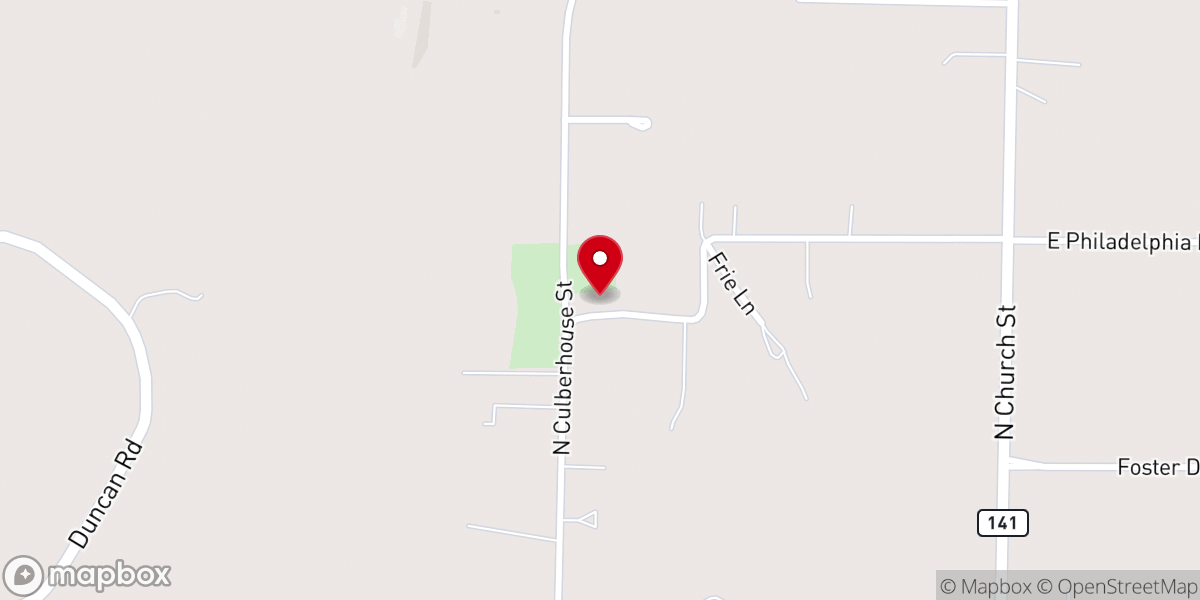 Map showing location of Philadelphia Jonesboro