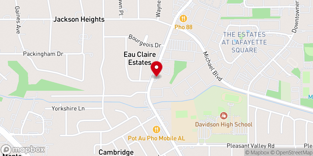 Map showing location of Saint Mark United Methodist Church