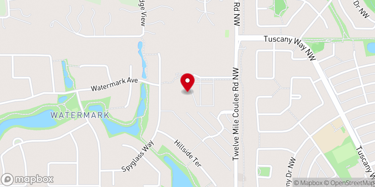 Map showing location of Centre Street Church Bearspaw Campus