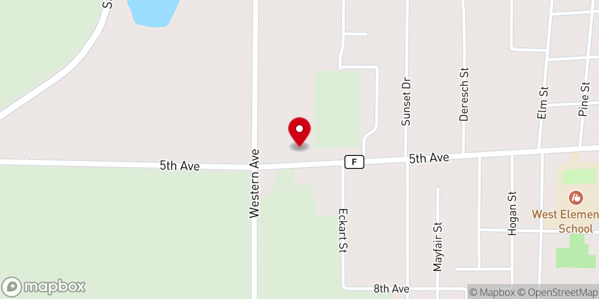 Map showing location of First Methodist Church