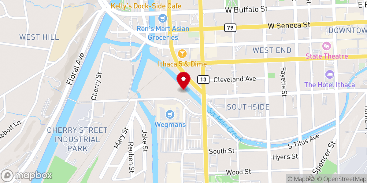 Map showing location of Bethlehem Church of Christ