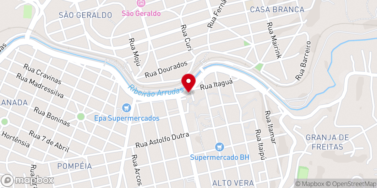 Map showing location of Igreja Pentecostal Alfa E Omega