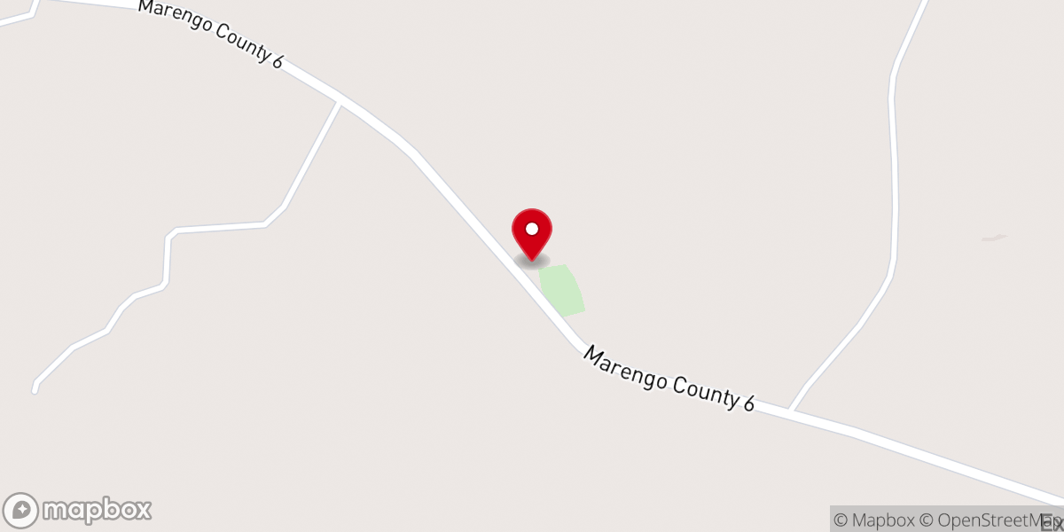 Map showing location of Old Union Baptist Church