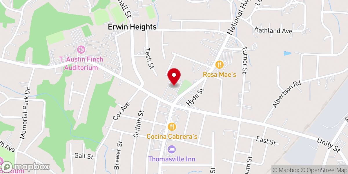 Map showing location of Thomasville Seventh-day Adventist Church
