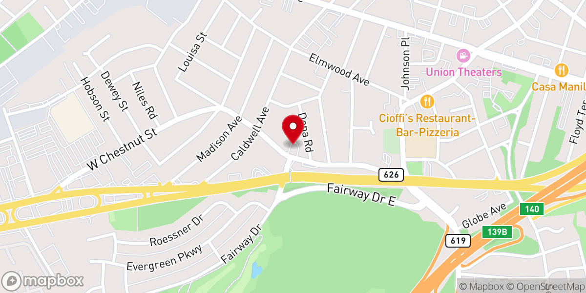 Map showing location of Liberty Church