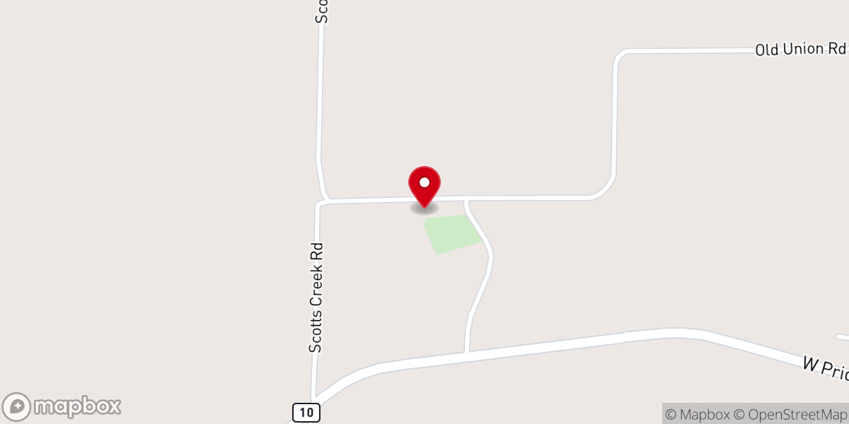 Map showing location of Old Union Cumberland Presbyterian Church