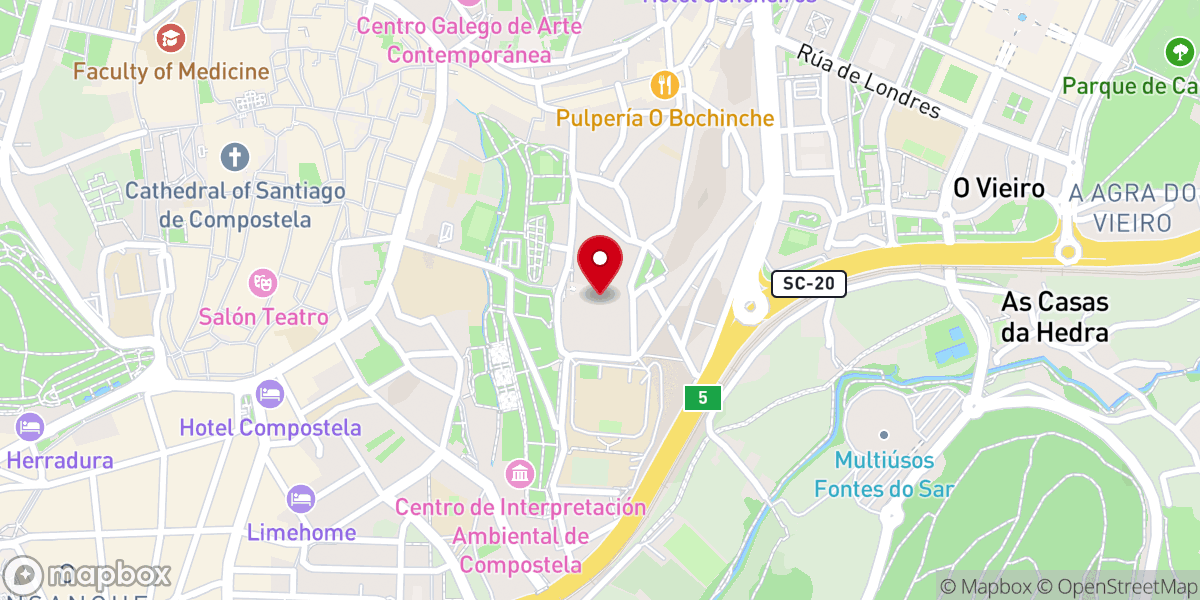 Map showing location of Iglesia de Nuestra Sra. del Portal