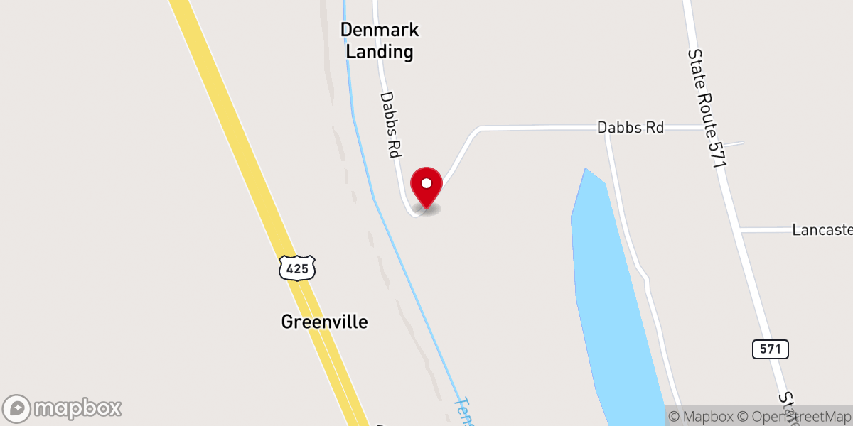 Map showing location of Tensas Chapel (historic location)
