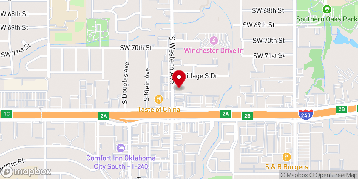 Map showing location of Glorieta Baptist Church