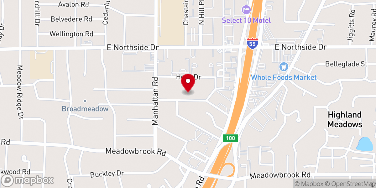Map showing location of St. Richard Catholic Church
