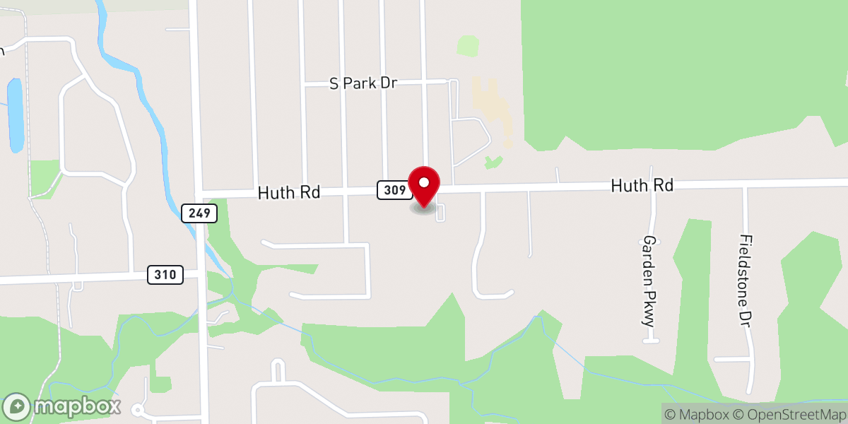 Map showing location of Island United Presbyterian Church
