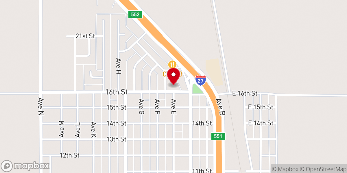 Map showing location of North Side Baptist Church