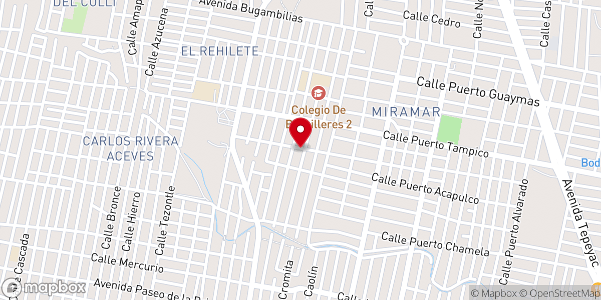 Map showing location of Parroquia Jesucristo Rey del Universo
