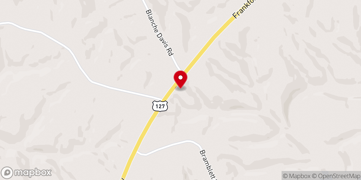 Map showing location of Cedar Hill Baptist Church