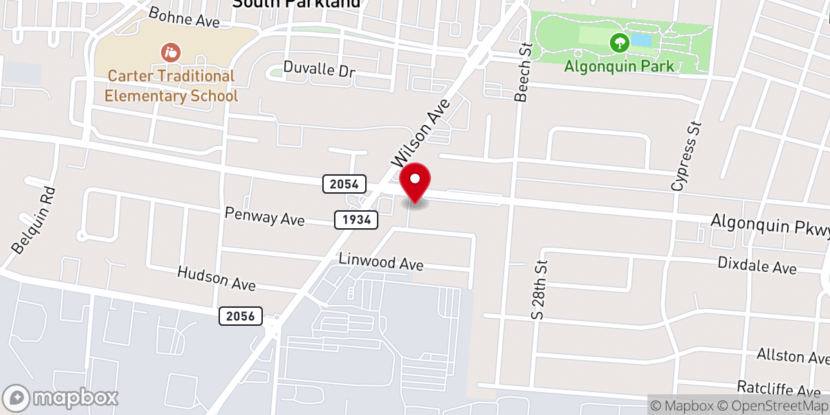 Map showing location of Lampkins Chapel Christian Methodist Episcopal Church