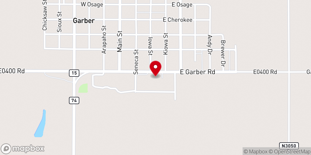 Map showing location of Baptist Church