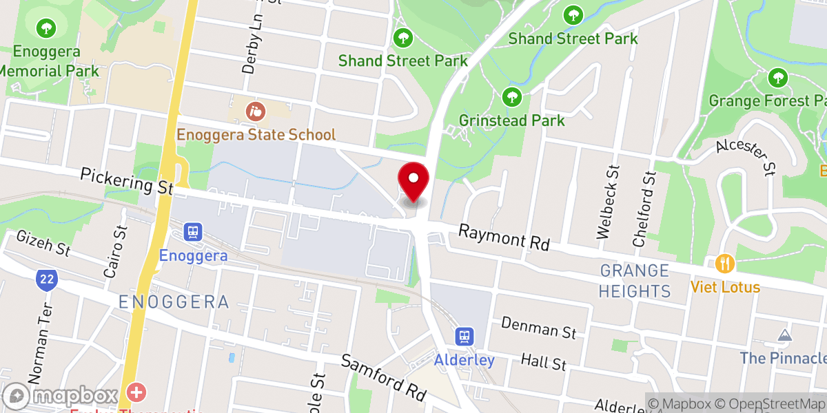 Map showing location of St John the Baptist Catholic Church