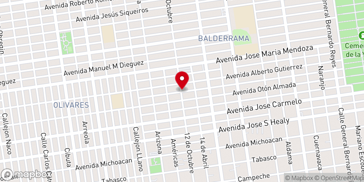 Map showing location of Calvary Chapel Hermosillo