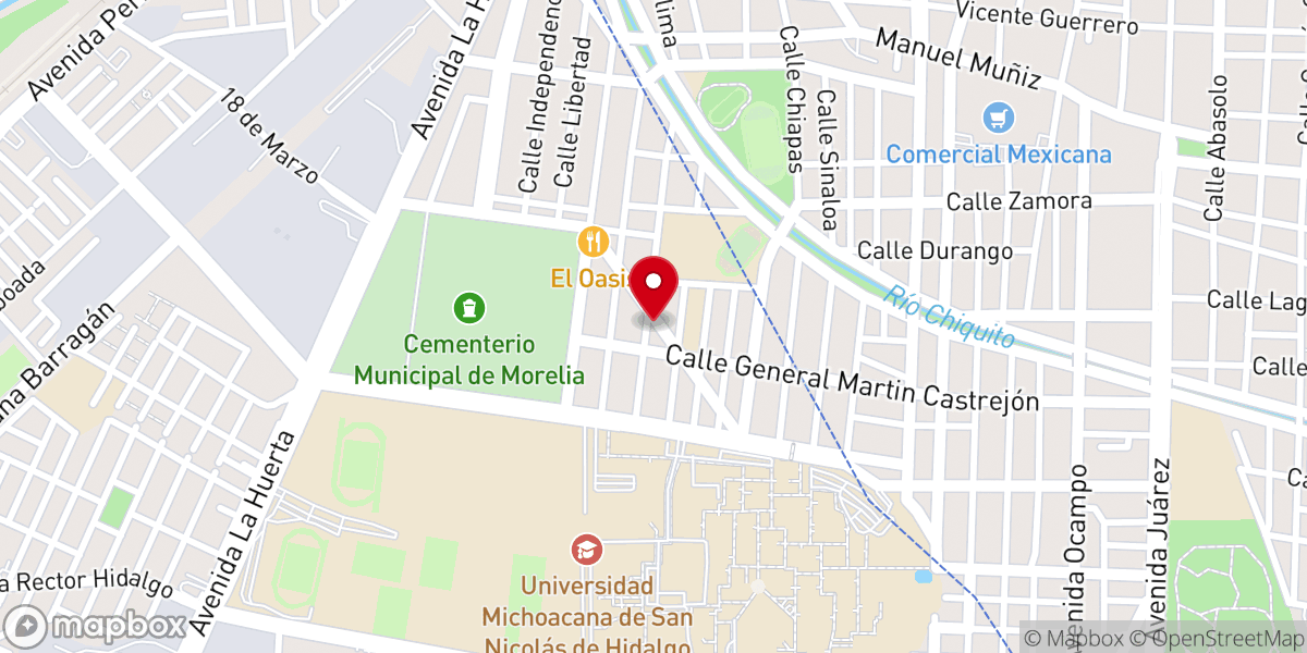 Map showing location of Rectoría de la Encarnación