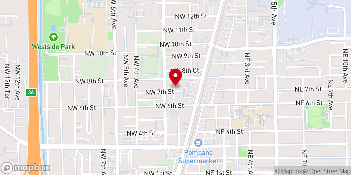 Map showing location of United Pentecostal FBC