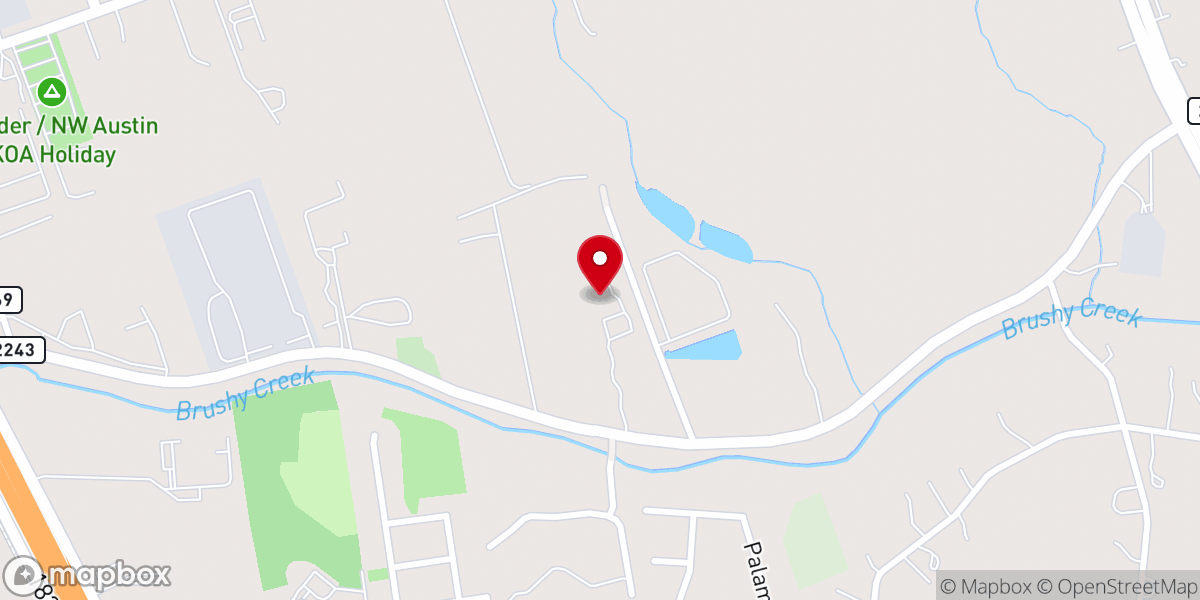 Map showing location of Upwards Church - Leander