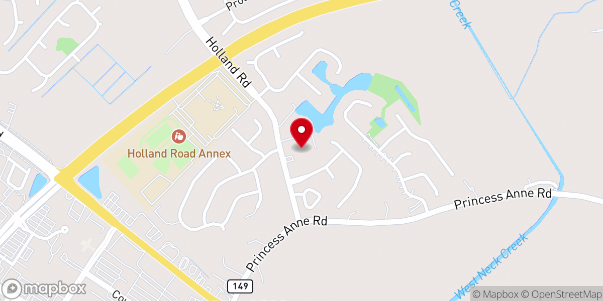 Map showing location of St. John's Baptist Church