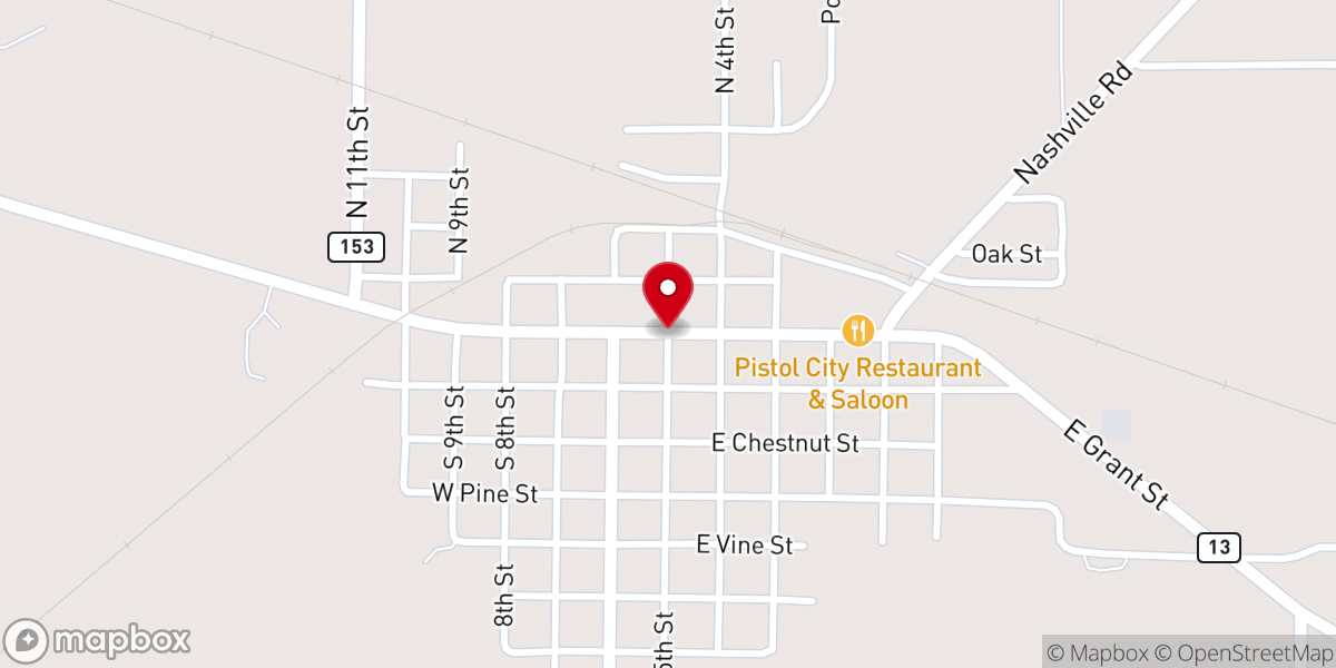 Map showing location of Coulterville Precinct