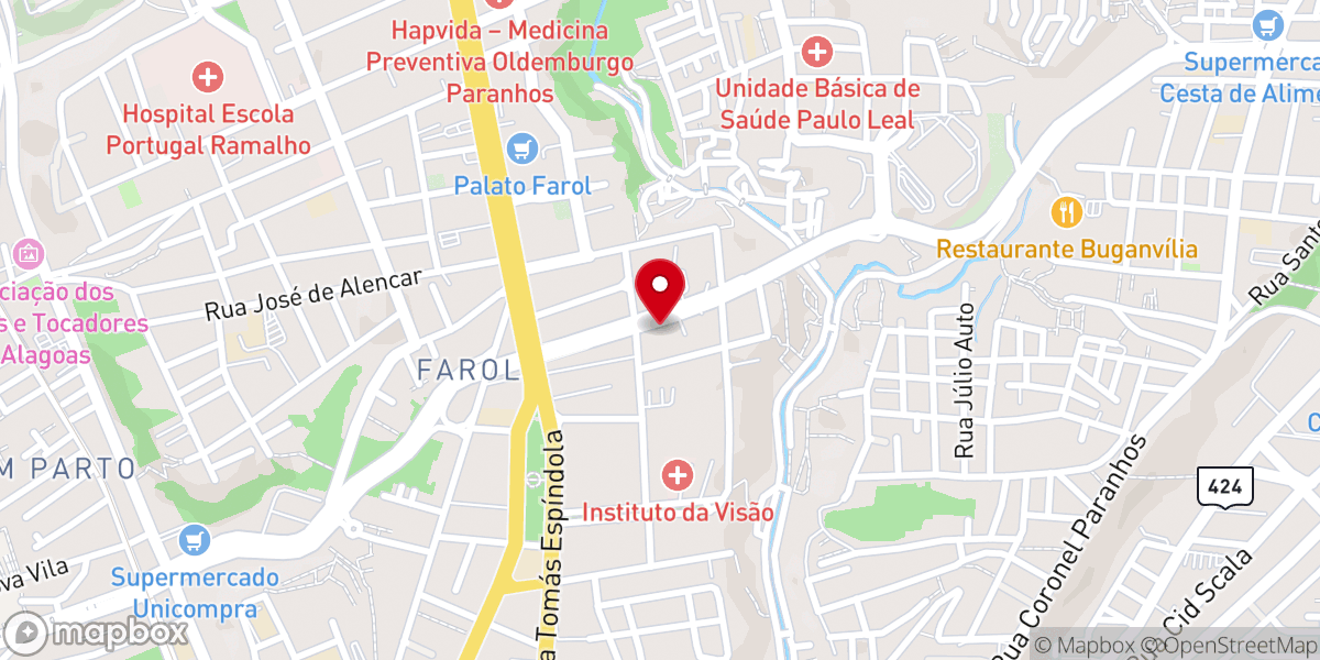 Map showing location of Igreja Pentecostal Deus é Amor - Sede Estadual de Maceió-AL