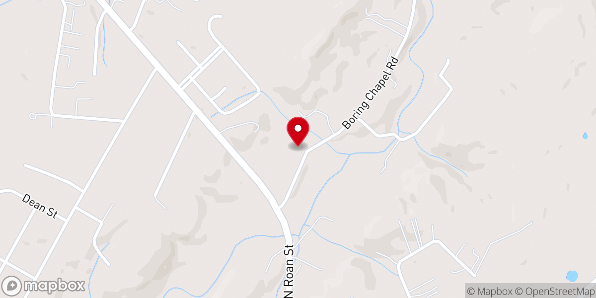 Map showing location of Boones Creek Ruritan Community Center