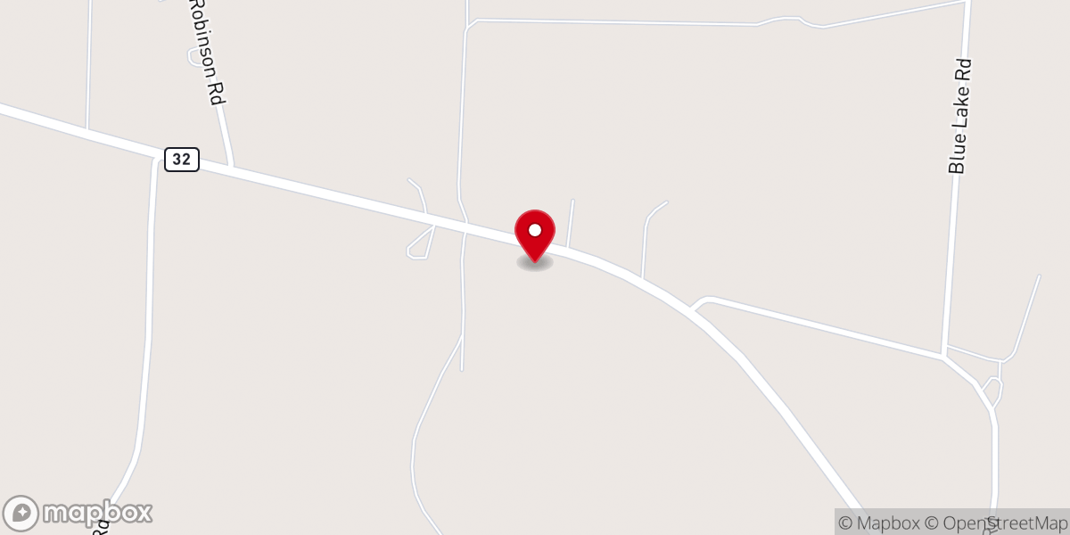 Map showing location of St. John M.B. Church