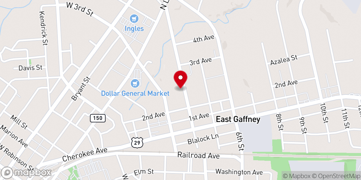 Map showing location of Iglesia Nueva Esperanza