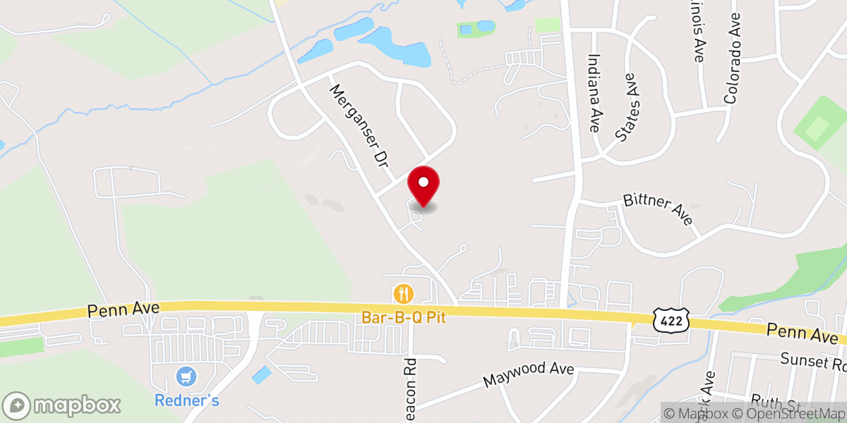Map showing location of Maranatha Baptist Church