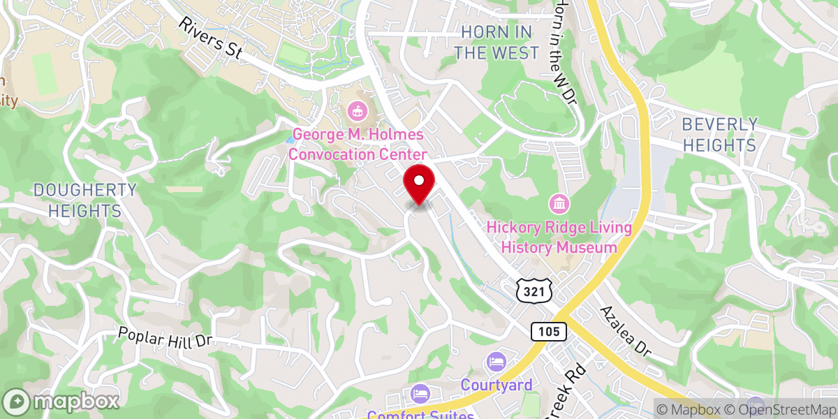 Map showing location of Catholic Campus Ministry Center