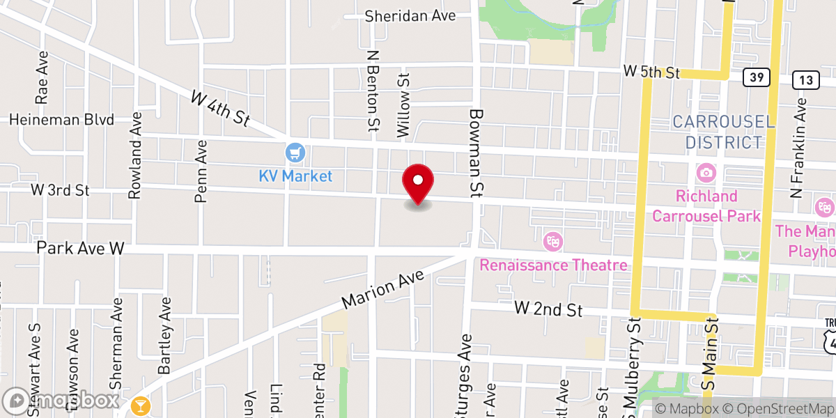 Map showing location of The Hall at Sts. Constantine and Helen