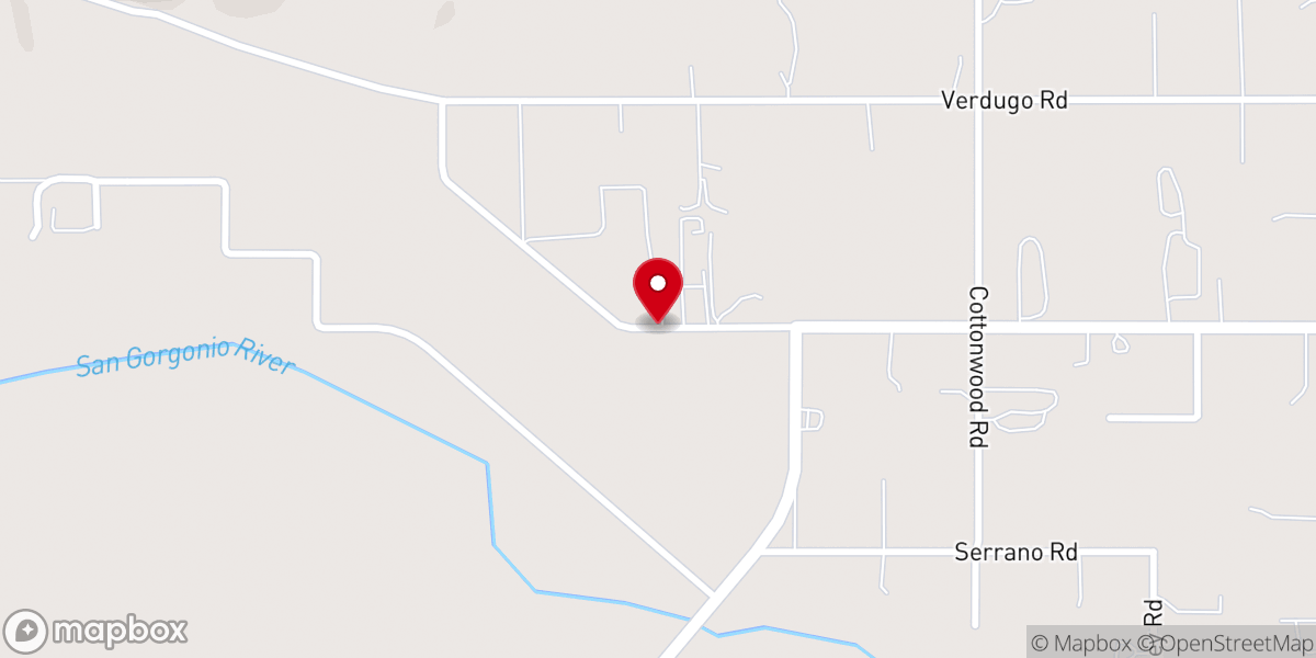 Map showing location of Morongo Faith Chapel Christian