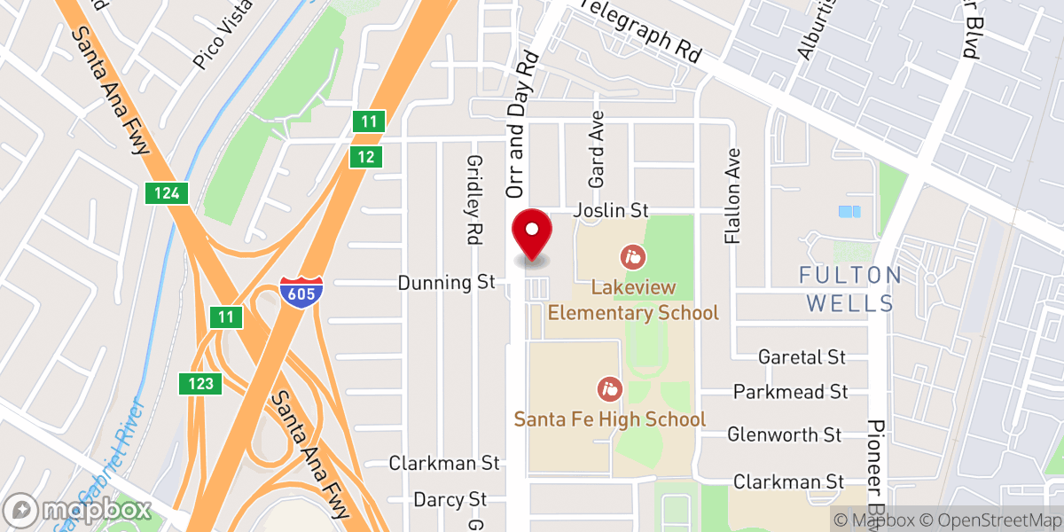 Map showing location of First Baptist Church