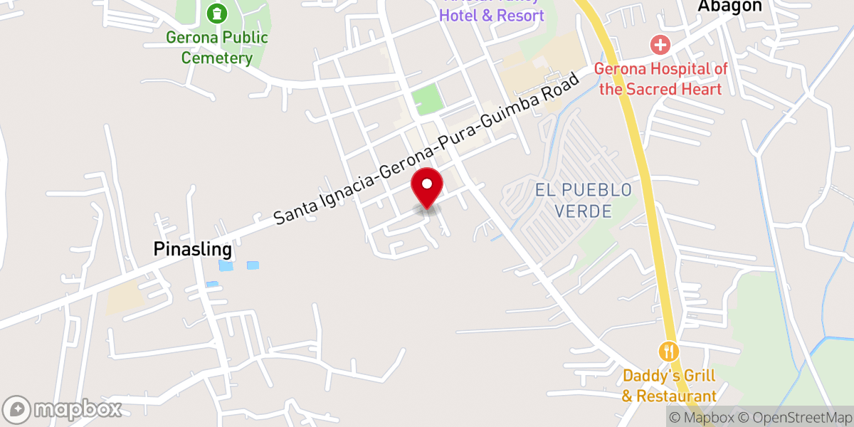 Map showing location of Calvary Baptist Church - Gerona